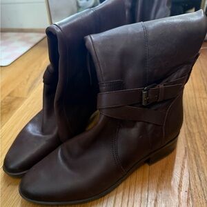 Elegant Brown Leather Ankle Boots